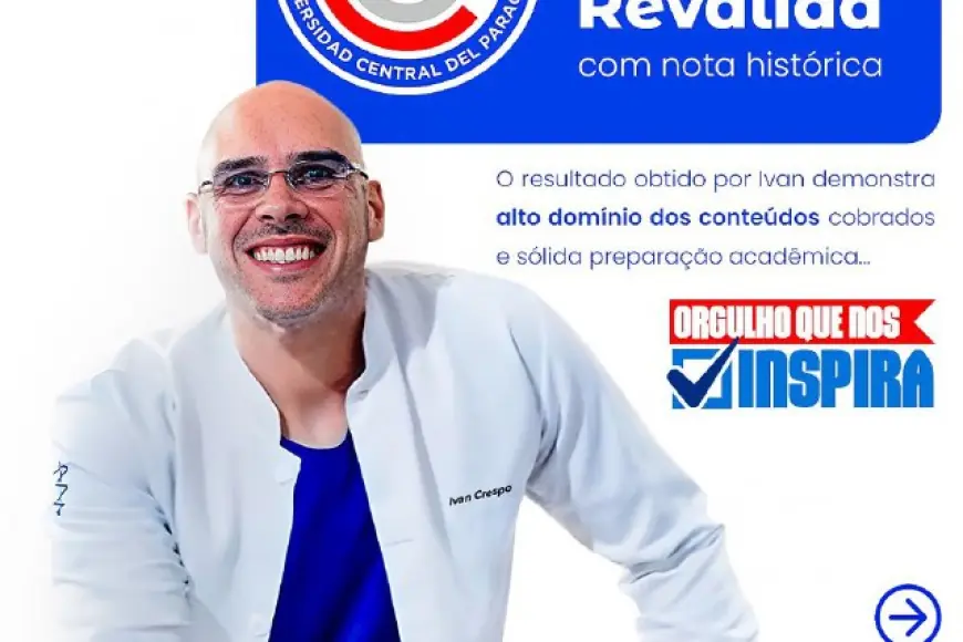 Médico formado na UCP obtém 94 pontos no Revalida e leva o nome da universidade ao topo da medicina internacional